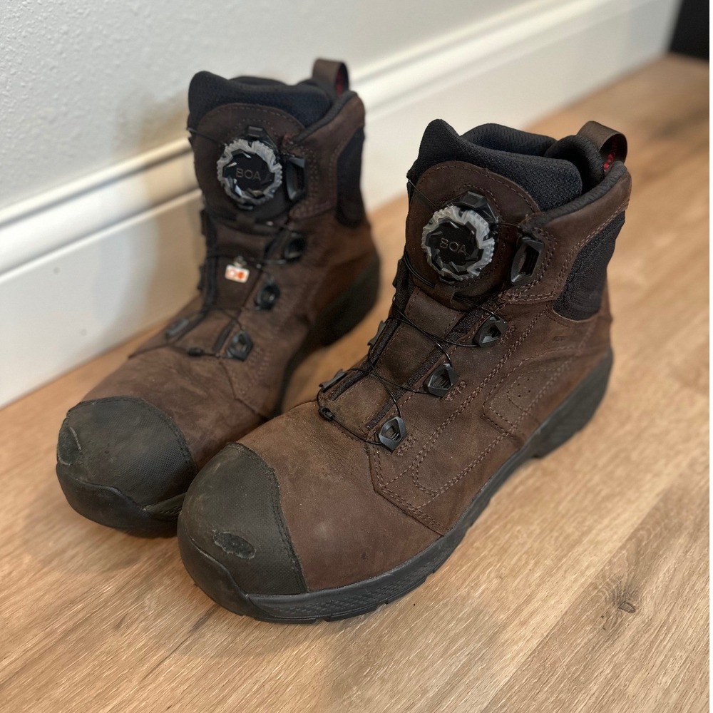 Red Wing 2452 Work Boots Mens 10 Brown BOA Vibram Safety Toe Rugged Industrial